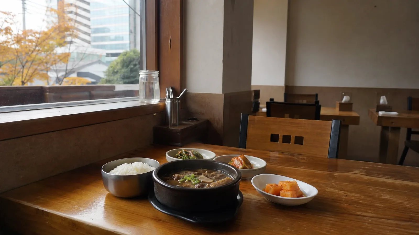 부산 지역 restaurant 방문 전 확인사항을 소개하는 사실적인 참고 이미지