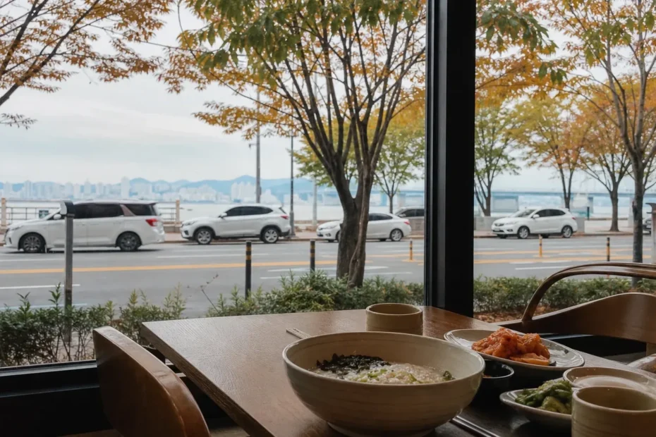 부산 지역 review 방문 전 확인사항을 소개하는 사실적인 참고 이미지