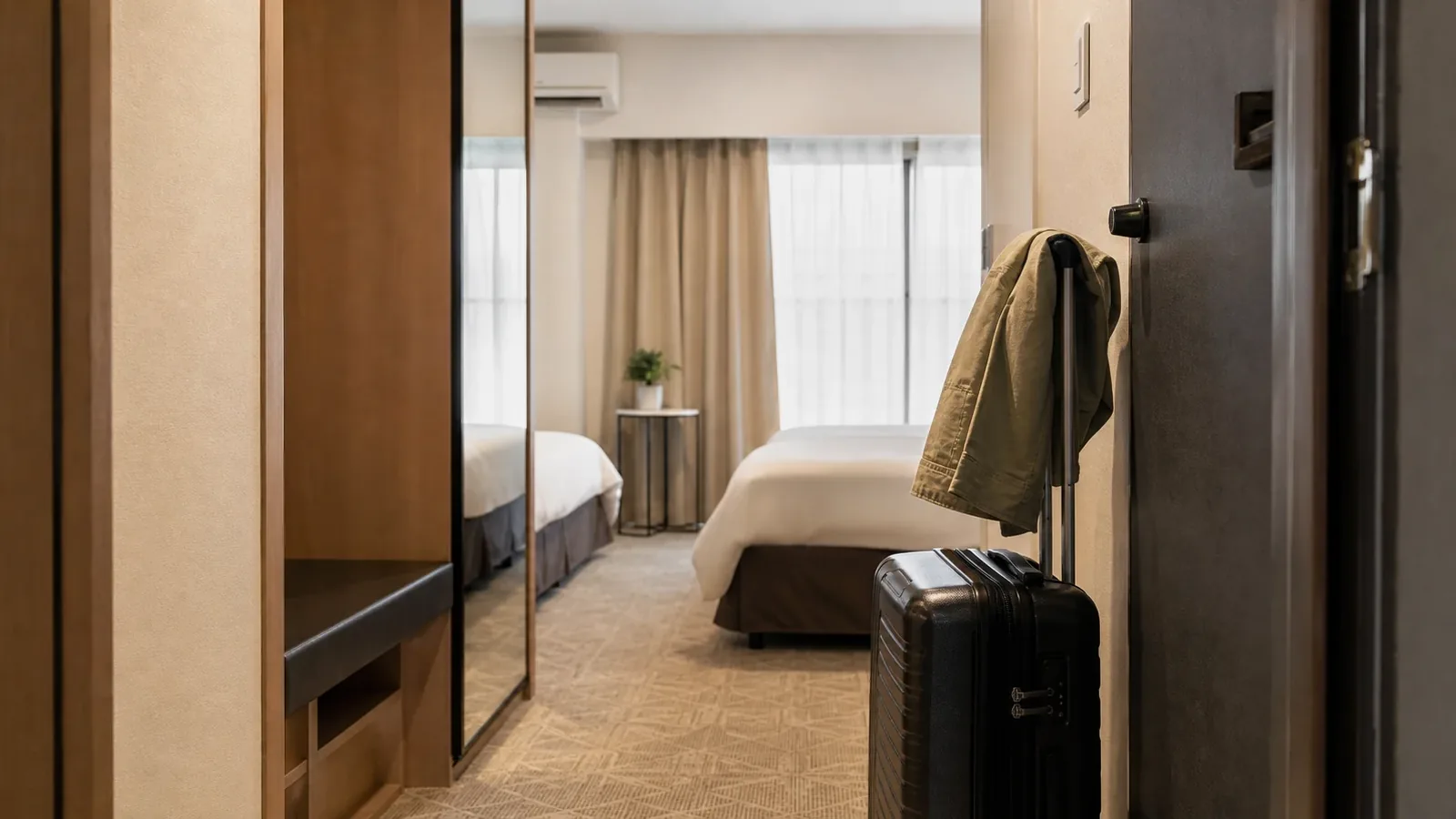 부산 지역 lodging 방문 전 확인사항을 소개하는 사실적인 참고 이미지
