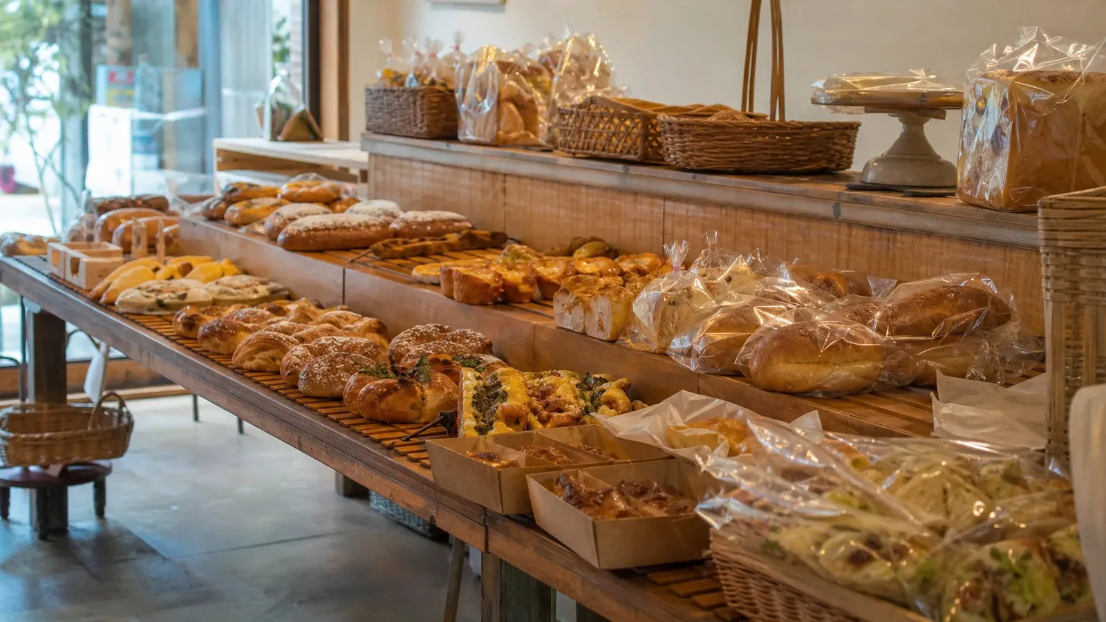 부산 지역 bakery 방문 전 확인사항을 소개하는 사실적인 참고 이미지