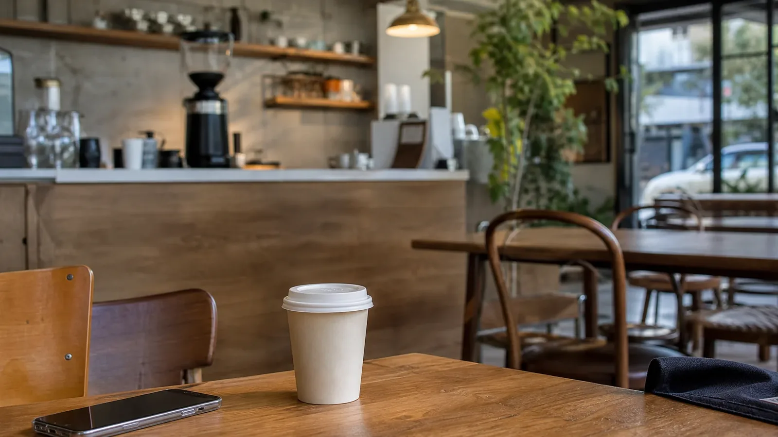 부산 지역 cafe 방문 전 확인사항을 소개하는 사실적인 참고 이미지